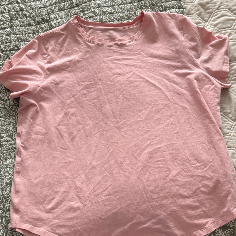 lululemon athletica Light Pink Short Sleeve Tee